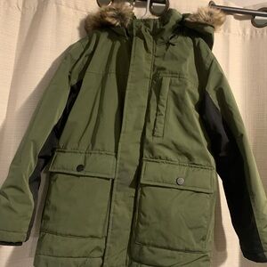 Kids Green Parka Coat